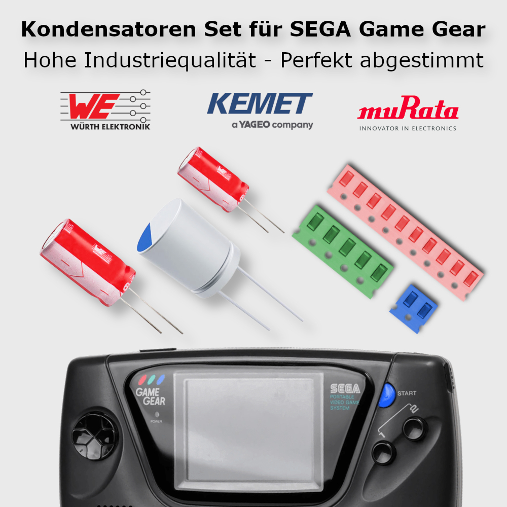 Ersatz Keramik Kondensatoren Set KERKOS für SEGA Game Gear