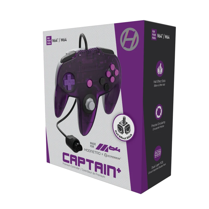 Hyperkin - ModRetro Captain+ Premium Controller Special Edition für Nintendo 64 / M64 - Lavender – Bild 6